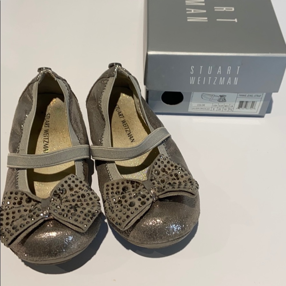 Girls Stuart Weizmann Shoes Fannie Jewel Strap